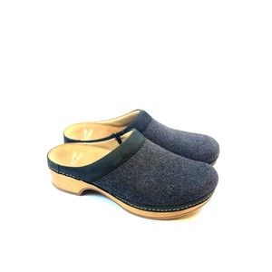 Dansko Bethann Mules Gray Wool Slip On Clog  Womens EU 40 US 9.5 10